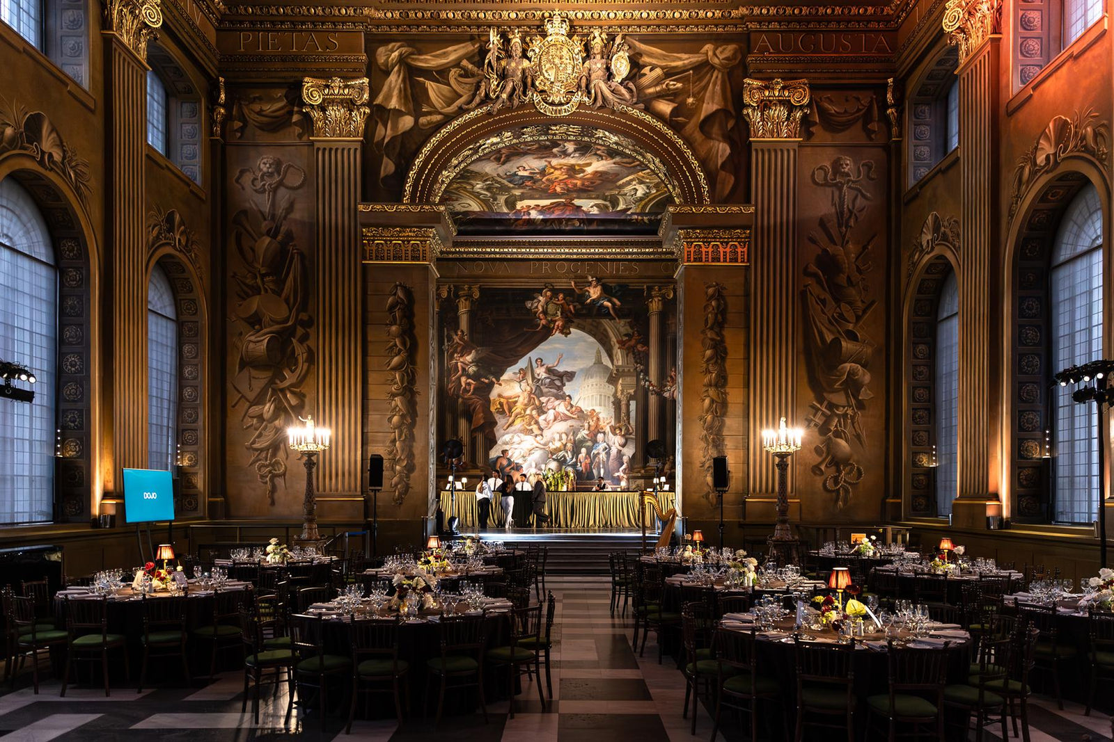 Florals at the Old Royal Naval College: The Dojo Ball at the Painted Hall
