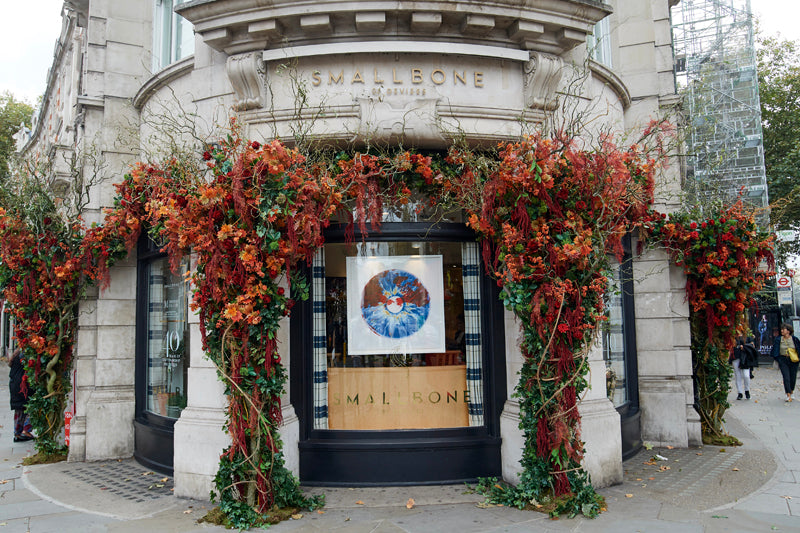 Flowers and design by Wildabout. Installation at Smallbone of Devizes.